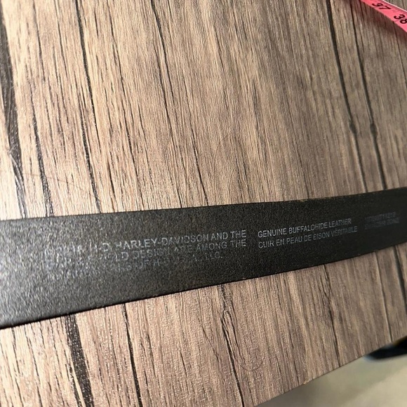 Authentic Black Buffalo Hide leather Harley Davidson belt - Picture 4 of 6